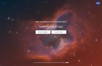 NASAの特設サイトで検索！　あなたの誕生日にハッブル宇宙望遠鏡はどんな画像を撮影した？
