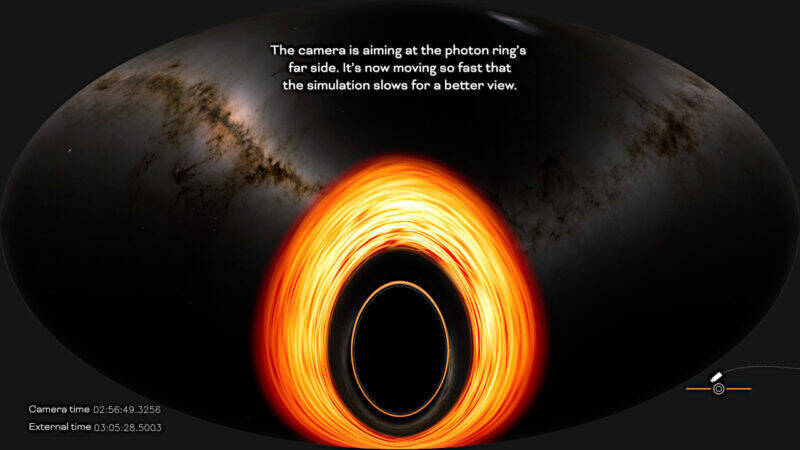 ブラックホールに落ちたらどんな景色が見えるのか　NASAが可視化して再現