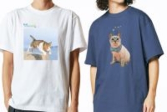 【2月22日 猫の日】著書累計10万部超「飛び猫」写真家・五十嵐健太とのコラボ猫Tシャツ発売