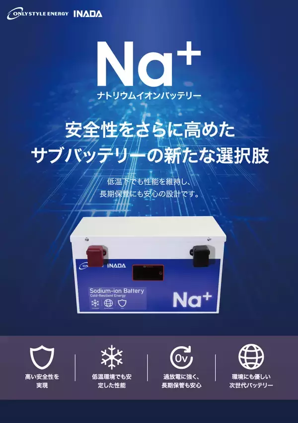 オンリースタイルエナジー×イナダ、車載向けナトリウムイオン電池を共同発表