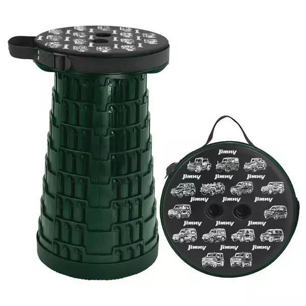 「『歴代のジムニーが並ぶ』折りたたみスツール、製品リニューアルで予約販売開始！」の画像