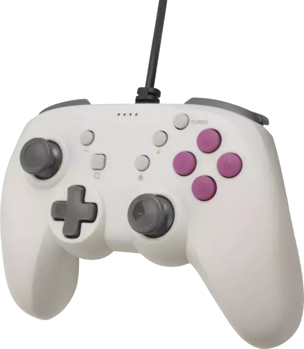 「Nintendo Switch2対応！懐かしのカラーで楽しめる有線タイプのゲームコントローラー」の画像