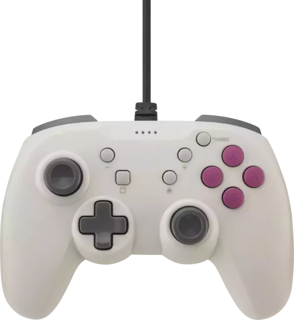 「Nintendo Switch2対応！懐かしのカラーで楽しめる有線タイプのゲームコントローラー」の画像