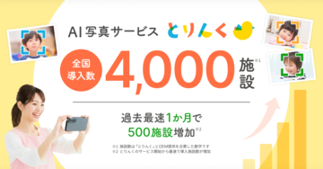 保育士の写真業務負担をAIで軽減　「とりんく」過去最速1カ月で500施設増加、導入施設が全国4,000施設に