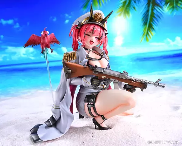 「大人気ゲーム勝利の女神：NIKKEより、海に憧れを抱くニケ　「マスト」が相棒モーガンと共に1/7スケールにてフィギュア化！」の画像