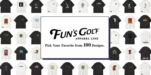100種類のデザイン！FUN'S GOLFから遊び心のあるデザインのモックネックシャツが登場！