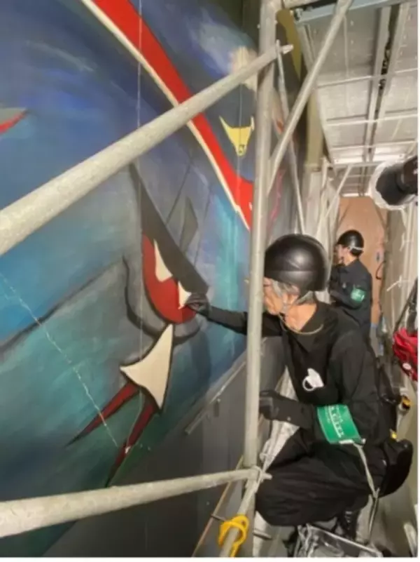 「岡本太郎の大壁画『明日の神話』第3期大規模改修がスタート！壁画左側6枚を修復し大規模改修完了へ！」の画像