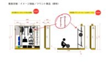 トレーニング機器を壁面に収納　空間を効率的に活用する「WALL GYM」1月7日からクラウドファンディング開始