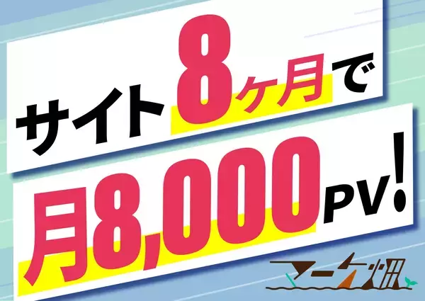 8ヶ月で8,000PV/月 　達成したサイトの作り方