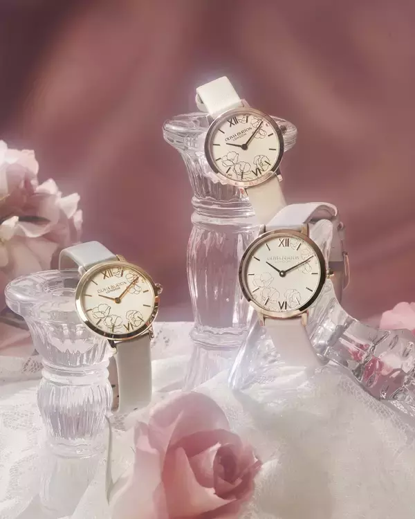 「繊細な花々が咲く、春を纏う28mm。 オリビア・バートン新作腕時計「アブストラクトフローラル」」の画像