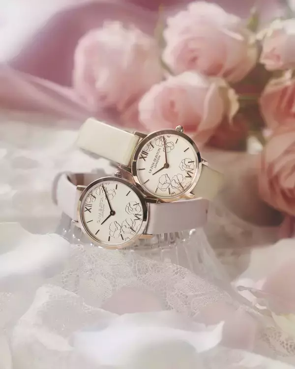 「繊細な花々が咲く、春を纏う28mm。 オリビア・バートン新作腕時計「アブストラクトフローラル」」の画像