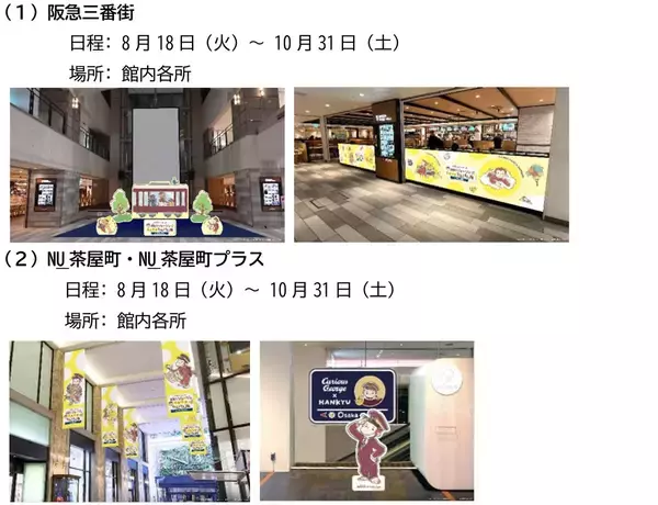 「「おさるのジョージ×阪急電車」コラボレーション企画にあわせて商業施設や駅ナカ・駅チカSHOPでイベント満載の企画「出発！ジョージとうきうきたんけん隊」を実施！」の画像