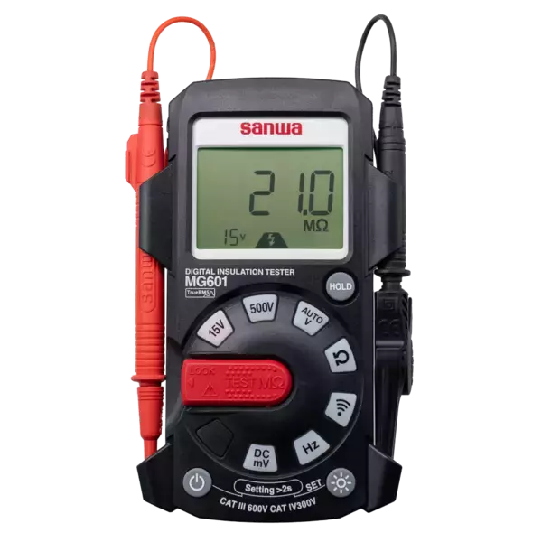 デジタル絶縁抵抗計「MG601」を販売開始　エレベータの絶縁抵抗測定に対応する15V／500Vテスト電圧を搭載