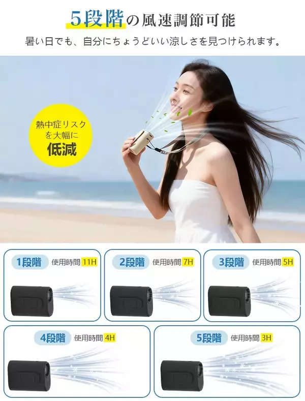 「【猛暑のお出かけ対策に】両手フリーで快適！手のひらサイズ＆超軽量約153gの女性向け4WAY腰掛け扇風機が新発売！」の画像