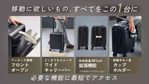 「【MAIMO】冬の国内旅行・帰省にぴったり。必要なものをすぐ取り出せる「SPEED U」、拡張版「SPEED U Plus」登場」の画像