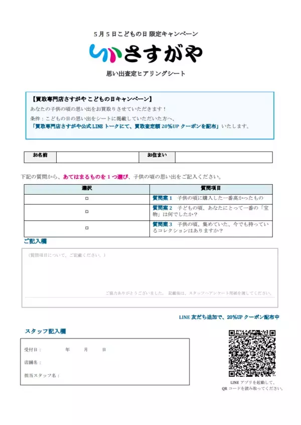 「【GWの家計応援】あなたの思い出、買い取ります。」の画像