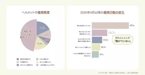 「制度は知っている。それでも着けない。【自転車ヘルメット実態調査】」の画像