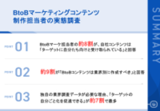 【BtoBマーケコンテンツ制作担当者111名の実態調査】約9割が「業界別コンテンツは必要」と回答、一方で約7割が「手間・コスト」を障壁に独自調査データの必要性は約9割が実感