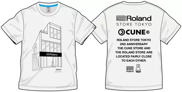 「Roland Store TokyoとアパレルブランドCUNEのコラボTシャツを発売」の画像