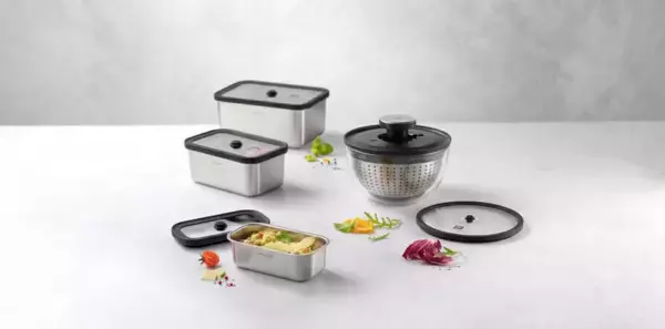 水切りした野菜を、そのまま真空保存「FRESH & SAVE サラダスピナー」と新シリーズ「真空ステンレス」を10月7日発売