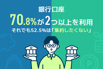 【調査実施】銀行口座、7割が2つ以上を利用　それでも半数以上は「集約したくない」