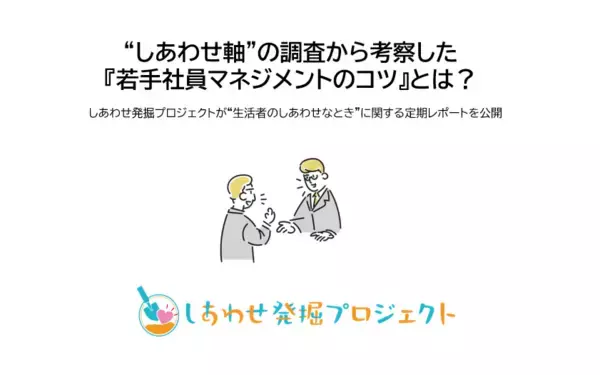 “しあわせ軸”の調査から考察した『若手社員マネジメントのコツ』とは？しあわせ発掘プロジェクトが“生活者のしあわせなとき”に関する定期レポートを公開
