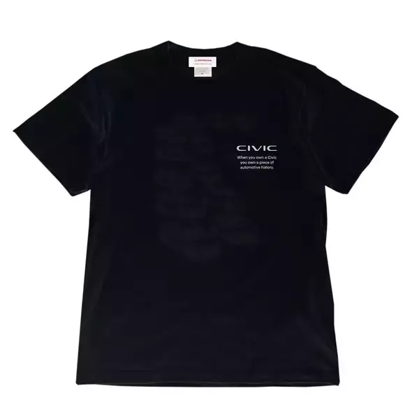 「「歴代 Honda シビック」デザインTシャツにブラックが登場！」の画像