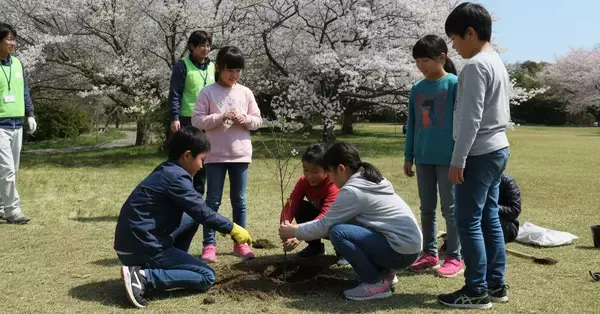 「子どもたちが植える、未来への桜。20年後の自分へ届けるタイムカプセルも。2026年3月28日（土）、「大阪北港マリーナ さくら植樹体験イベント」を開催！」の画像