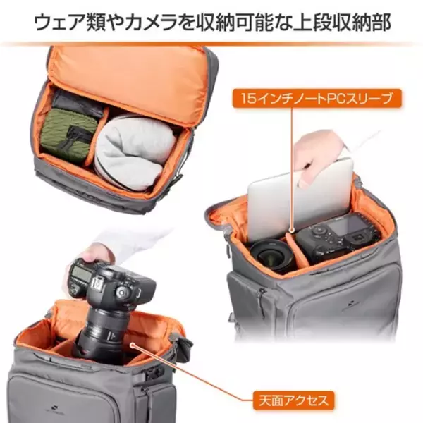 「コスパに優れた本格派カメラバッグブランド「GW-STANDARD」より上品な素材感と高い収納力を兼ね備えた「ブロスシリーズ」新発売！」の画像