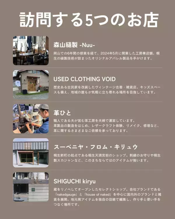「【群馬県桐生市】繊維のまち桐生で、自分らしい商いを。「手仕事×リノベ店舗開業」体感ツアー＆交流会（6月27日開催）」の画像