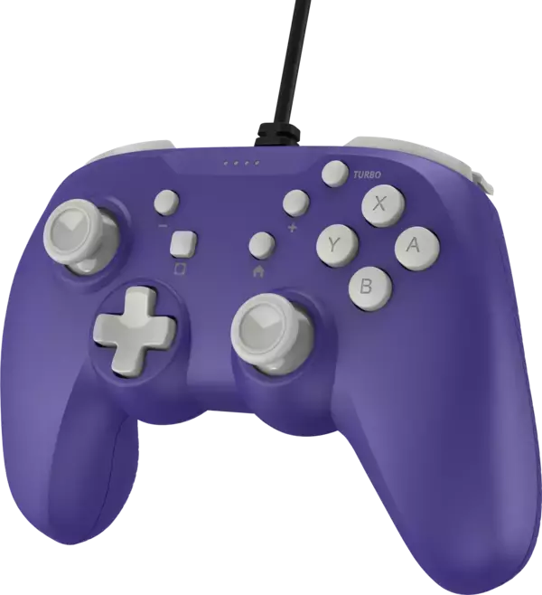 「Nintendo Switch2対応！懐かしのカラーで楽しめる有線タイプのゲームコントローラー」の画像