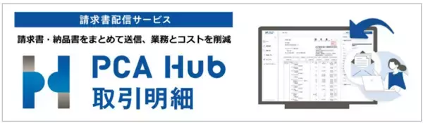 「原価管理ソフト『どっと原価3』で作成した請求書・納品書が、PCAの電子配信サービス『PCA Hub 取引明細』で配信可能に」の画像