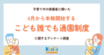 4月本格開始の国の制度「こども誰でも通園制度」、保護者の制度理解は28％、周知が課題に