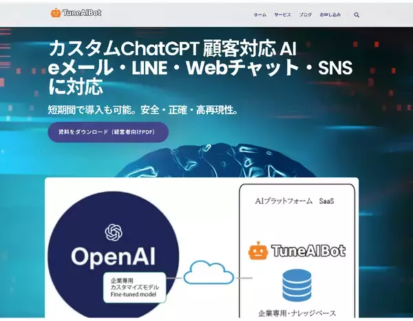 顧客問い合わせの約70％をAIが自動対応　旅行・観光業界の顧客対応をAIで自動化するDX　業界専用AIプラットフォーム「TuneAIBot」提供開始