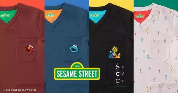 世界中で愛されているセサミストリートとの初コラボスクラブが登場！メディカルアパレルブランド「クラシコ」