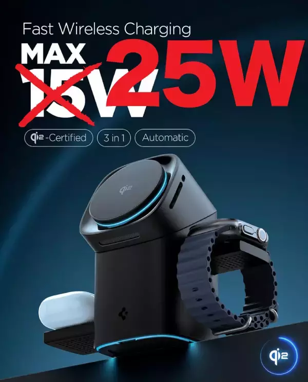 「【最大値 25W充電を完遂】最新Qi2.2対応・電動トランスフォーム搭載の3-in-1ワイヤレス充電器。CAMPFIREにて1月31日までの「超短期・先行販売」が最終局面へ！」の画像