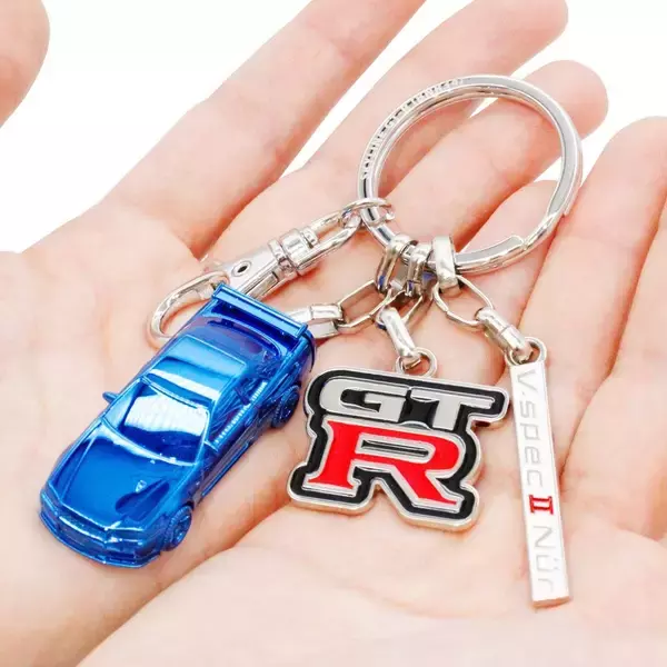 「●5000個のみ生産●「日産 スカイライン GT-R (BNR34) ブルー 」キーリング、楽天市場で予約開始！」の画像