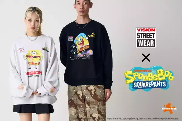 「スポンジ・ボブ」とのコラボアイテムが登場！本格ストリートブランド「VISION STREET WEAR」からHa-Li-C STOREにて1月21日(水)販売開始