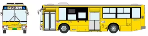 西武鉄道の新2000系“黄色い電車”をモチーフとした「きいろいバス」が3月より運行開始！