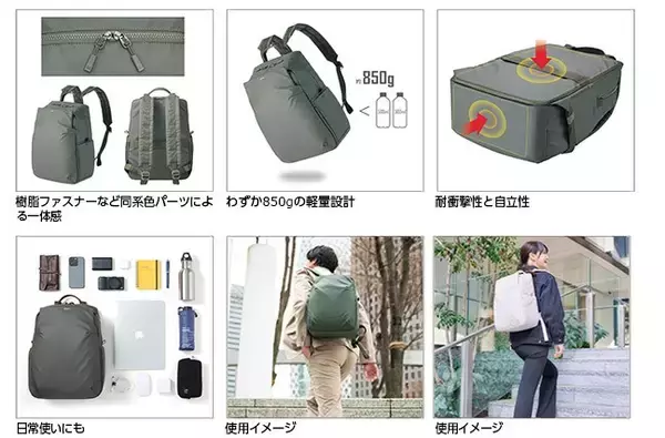 「軽量で日常使いもできるカメラバッグシリーズ「プラスシェル ストリーム」3種各5色が新発売！」の画像