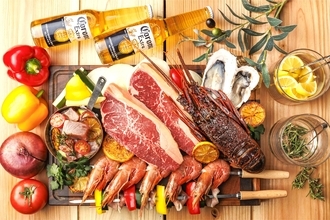 【難波ビアガーデン】飲み放題付きBBQが通常5,500円→3,500円に。最上階テラスで楽しむ夏季限定プラン