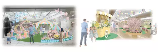 「なんばウォークが春一色に染まる！春の装飾「FLOWER WONDERLAND!」を3月11日(水)から開催」の画像