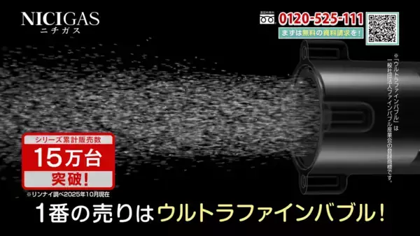 「ニチガスグループ初のテレビショッピング放映を3月1日より開始！お客さまの光熱費のご負担を軽減できるハイブリッド給湯器を当社社員がPR」の画像