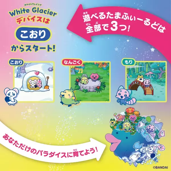 「『Tamagotchi Paradise』7月に新商品2種が登場！友だちと協力＆対戦ができる新機能「ツーしんミニゲーム」を搭載！」の画像