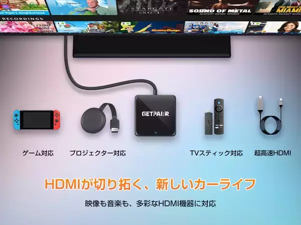 「年末ドライブの退屈対策に｜家族で楽しめる車内エンタメを拡張、1万円で買える「GetPairr TV」年末限定20%OFFキャンペーン」の画像