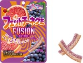 ブルボン、2色で2列、2つの味が1本にフュージョン“フェットチーネグミＦＵＳＩＯＮ”を12月9日(火)に新発売！