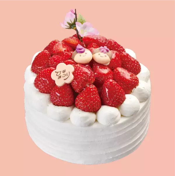 「【きのとや2026ひなまつり】真っ赤な苺や、桜モチーフをあしらった可愛らしいケーキ」の画像