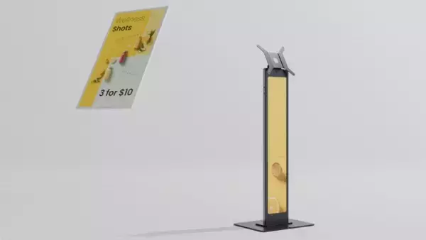 「Samsung製32インチE-Paperに最適化した業務用フロアスタンドを新発売！」の画像