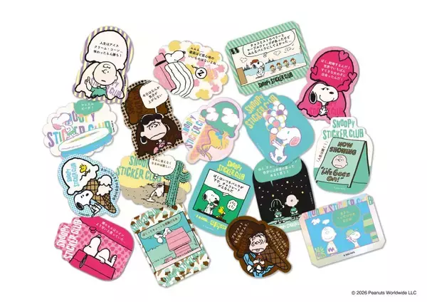 「「SNOOPY STICKER CLUB -I LIKE... ICE CREAM-」お気に入りのステッカーを持ち帰れる体験型イベント8月20日(木)より大阪で開催」の画像