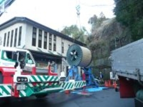 日本一長い「坂本ケーブル」の索条（ロープ）を交換いたします